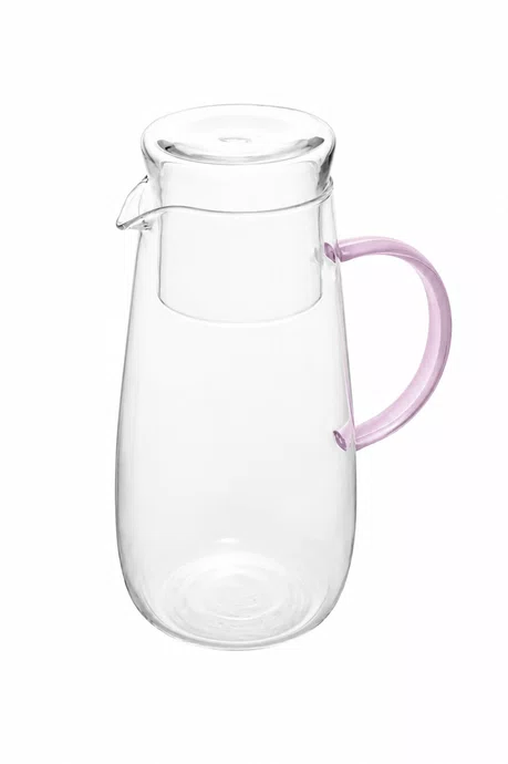 Jarra Muringa de Vidro Alça Fun Rosa 1,3 L