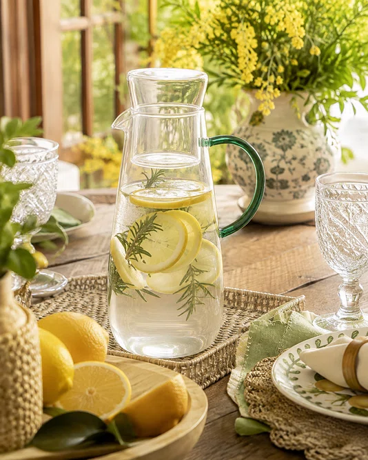 Jarra Muringa Vidro Alça Fun Verde 1,3l