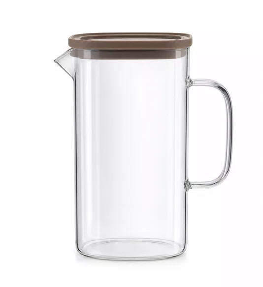 Jarra Vidro Borossilicato com Tampa Silicone 1,5l - Full Fit