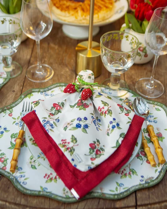 Jogo 2 Lugares Americano Corino Berries - Mameg
