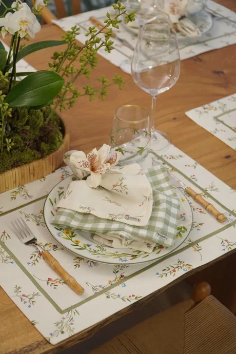 Jogo 2 Lugares Americano Flora - Mameg