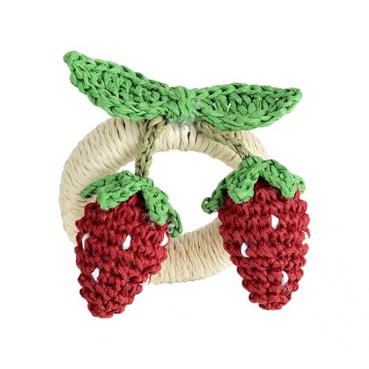 Jogo 2 Portas Guardanapos Palha Berries - Mameg