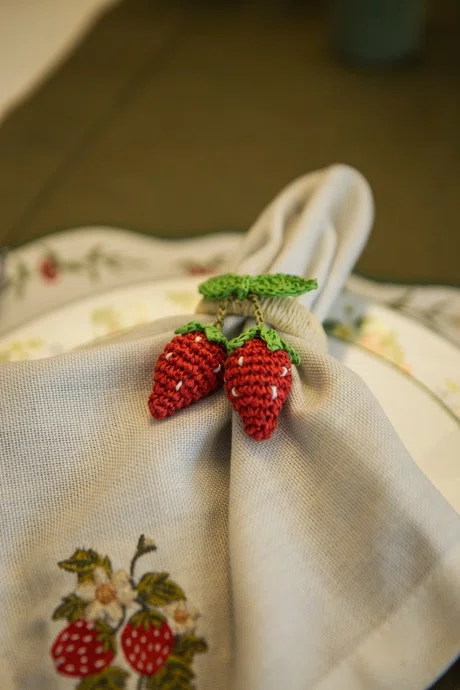 Jogo 2 Portas Guardanapos Palha Berries - Mameg