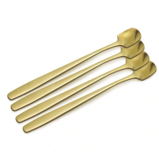 Jogo 4 Colheres para Café Dourado - Mimo Style
