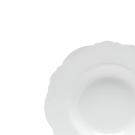 Prato fundo Porcelana Maldivas Branco 6pcs 23cm