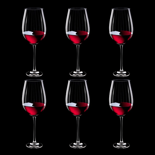 Taças de Cristal para Bordeaux Grand Cru 690ml 6 Peças Selo Prata - Imperattore