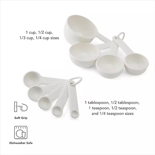 Jogo Xicaras e Colheres Medidoras Branca - Kitchenaid
