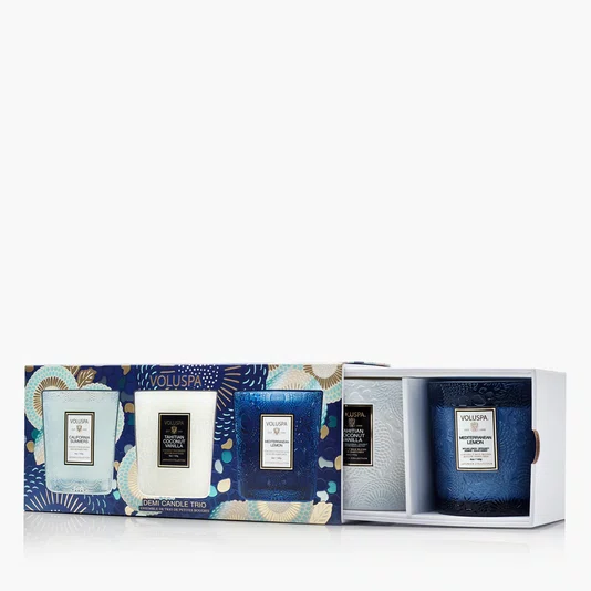 Kit 3 Velas Copo Clássico 40h Coastal Getaway Trio - Voluspa