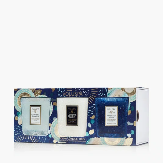 Kit 3 Velas Copo Clássico 40h Coastal Getaway Trio - Voluspa