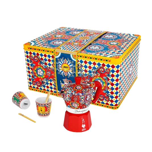 Kit Cafeteira Italiana Moka 2 Xíc Dolce & Gabbana Carretto - Bialetti