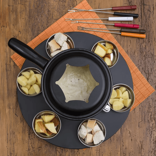 Conjunto para Fondue 17 Peças Preto 1,25L - Brinox