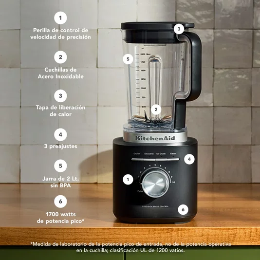 Liquidificador Pure Power 10 Velocidades Black Matte 220v - Kitchenaid