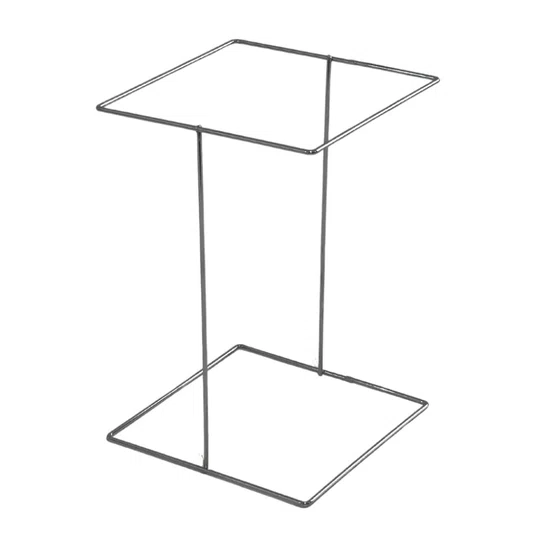 Lixeira Quadrada 18x25 5,5l Quad. Cristal/linho Pux. Quad. - Resimetal