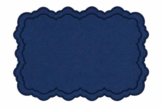 Lugar Americano 2 Peças Corino Leto Azul - Mameg