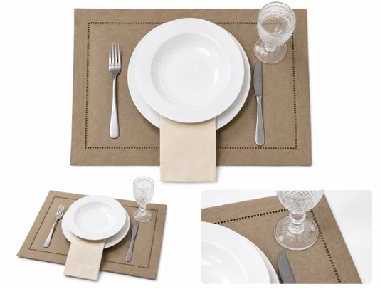 Lugar Americano 35 Cm X 50 Cm Glamour Marrom Claro 02 unidades - Argivai