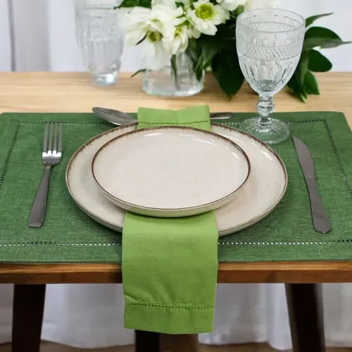 Lugares Americanos 2 Peças 35cmx50cm Glamour Verde - Argivai