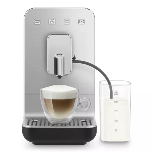 Máquina de Café Automática com Sistema de Leite, Anni 50, Preto, 220v - Smeg