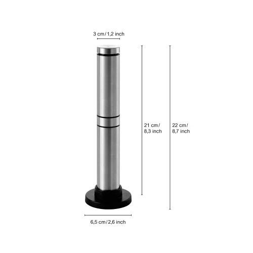 Mini Mixer com Base e Suporte À Pilha em Inox Rapido - Adhoc