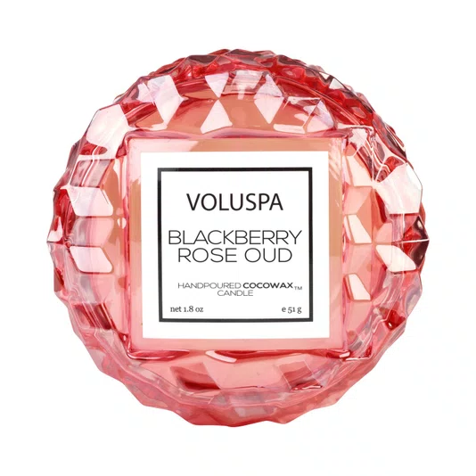 Mini Vela Macaron 15h Rose Blackberry Rose Oud - Voluspa