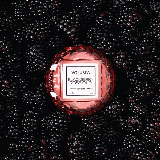 Mini Vela Macaron 15h Rose Blackberry Rose Oud - Voluspa
