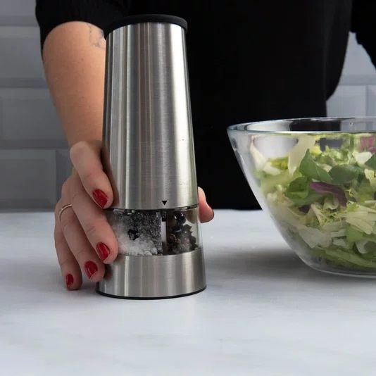 Moedor Duplo Sal e Pimenta Eletrico Aço Inox 35ml - Maxwell & Williams