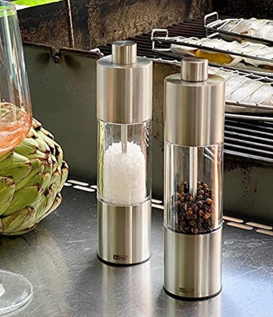 Moedor Pimenta e Sal Inox Acrilico 18 Cm Classic - Adhoc