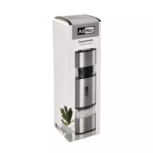 Moedor Pimenta e Sal Inox e Acrilico 11cm Duomill Mini - Adhoc