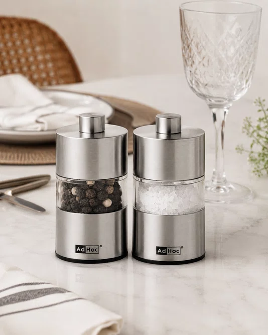 Moedor Pimenta Sal Inox Acrilico L 6,2 Cm Classic