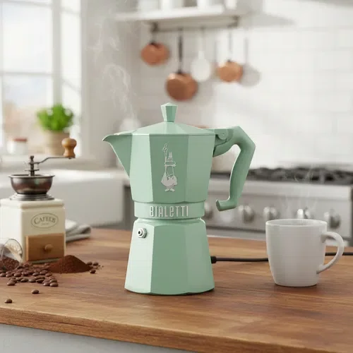 Moka Express Exclusive Verde 6 Xicaras - Bialetti