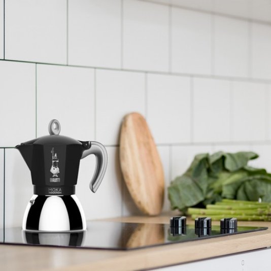 Moka Induction Preto 6 Xícaras - Bialetti