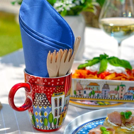 Caneca 430ml Vermelha Paese Mio - Egan Italy