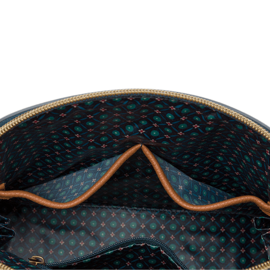 Necessaire Media Triangle Flower Festival Azul