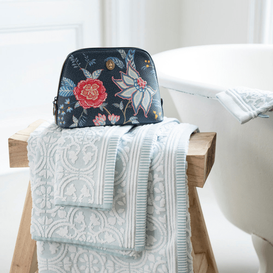 Necessaire Media Triangle Flower Festival Azul