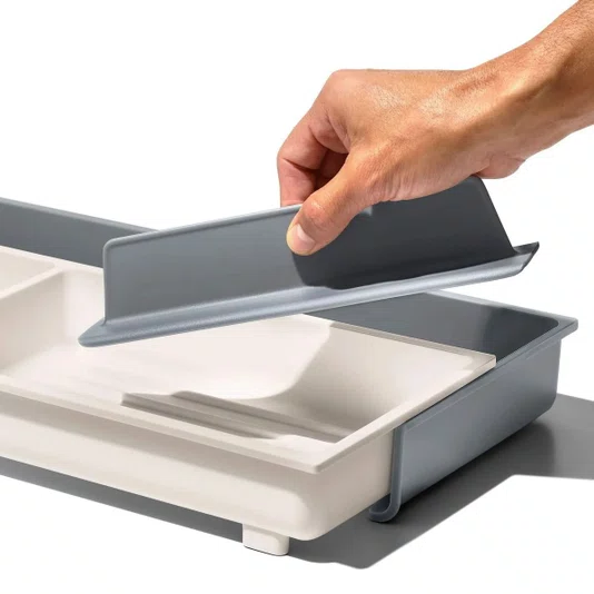 Organizador de Utensílios para Gaveta Expansível com 3 Compartimentos 6,3x32x41cm - Oxo