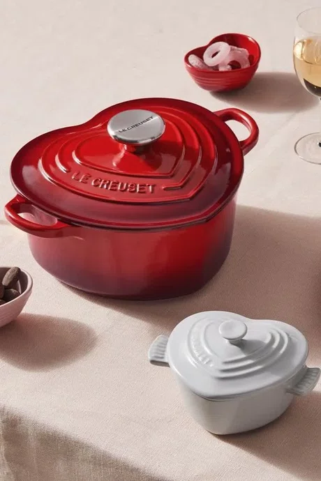 Panela Coração Vermelho 20cm com Pegador Aço Inox - Le Creuset
