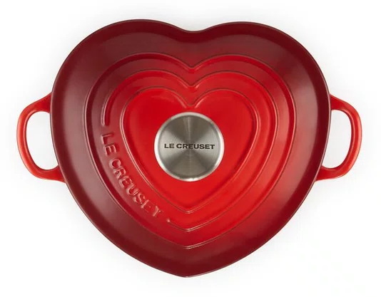 Panela Coração Vermelho 20cm com Pegador Aço Inox - Le Creuset
