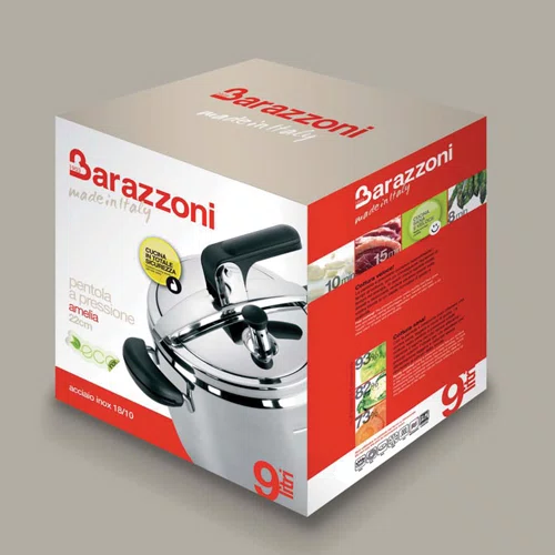 Panela de Pressao 3,5 L Preta - Barazzoni - Barazzoini