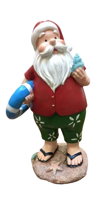 Papai Noel de Boia Praia Decorativo - Btc