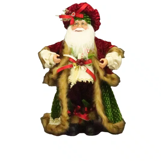 Papai Noel em Tecido Veludo Bege - Btc
