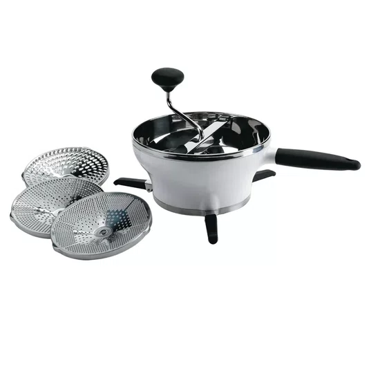 Passador de Vegetais de Aço Inox Branco 2 Litros