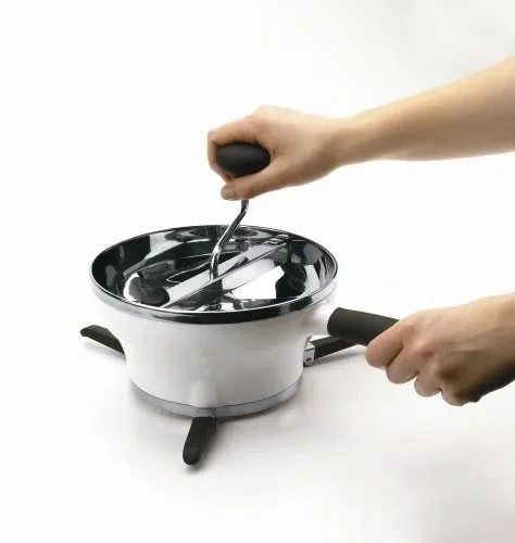 Passador de Vegetais de Aço Inox Branco 2 Litros