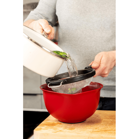 Peneira Aço Cozinha Coar Polvilhar Prático Preto - Kitchenaid