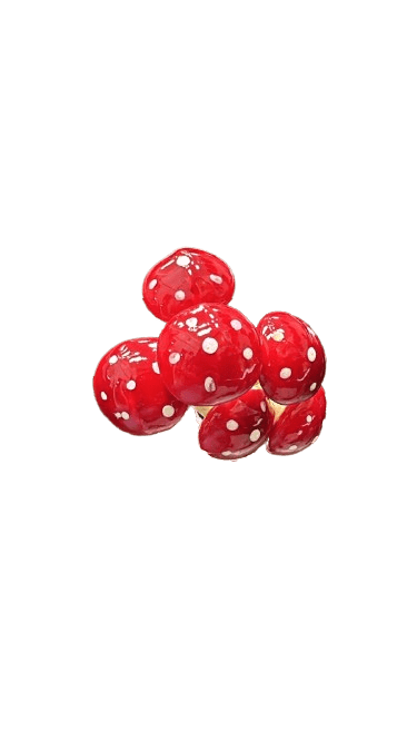 Pick Cogumelos Vermelho e Branco 12cm unidade - Cromus