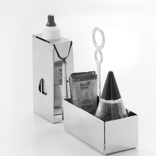 Porta Adoçante Ritratto Pequeno Inox - Riva