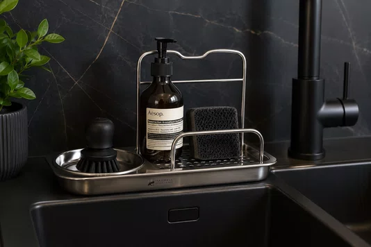 Porta Utensilio Pia com Bandeja Removivel Inox
