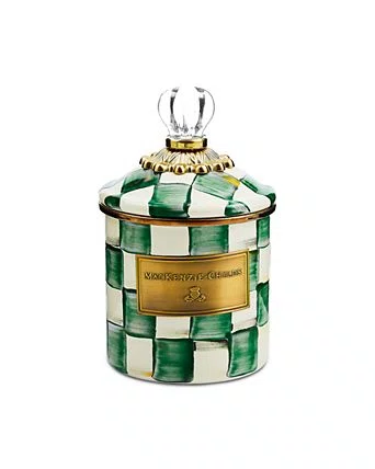 Pote 10cm Xadrez Verde - Mackenzie Childs