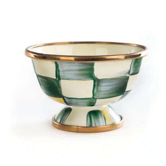 Pote 5,5cm Xadrez Verde - Mackenzie Childs