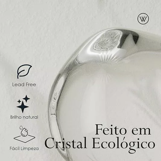 Pote de Cristal Ecológico com Tampa Bird 10,5x10,5cm - Wolff