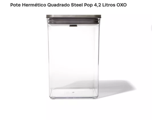 Pote Hermetico Aco Inox 4,2 Llitros Steel
