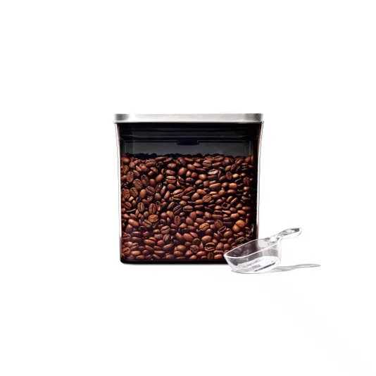 Pote Hermético Quadrado com Colher Steel Pop 1,6 Litros - Oxo